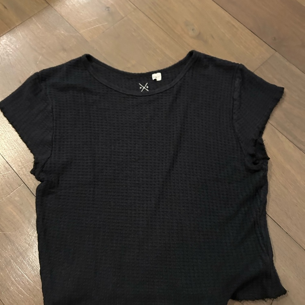 Black Textured Women's Top